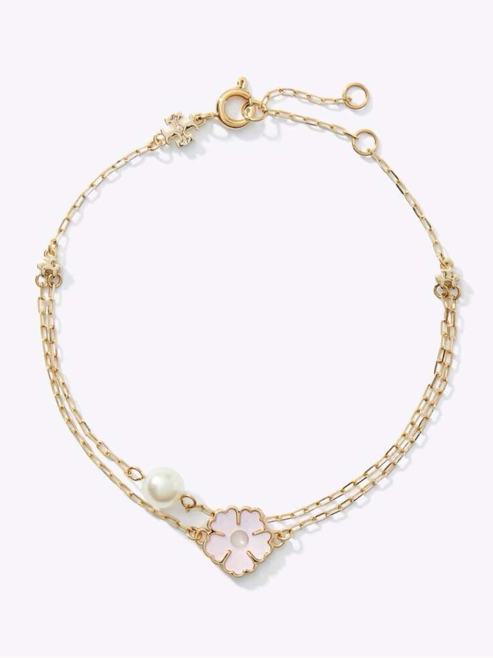 NWOT Tory Burch Kira Clover Charm Bracelet